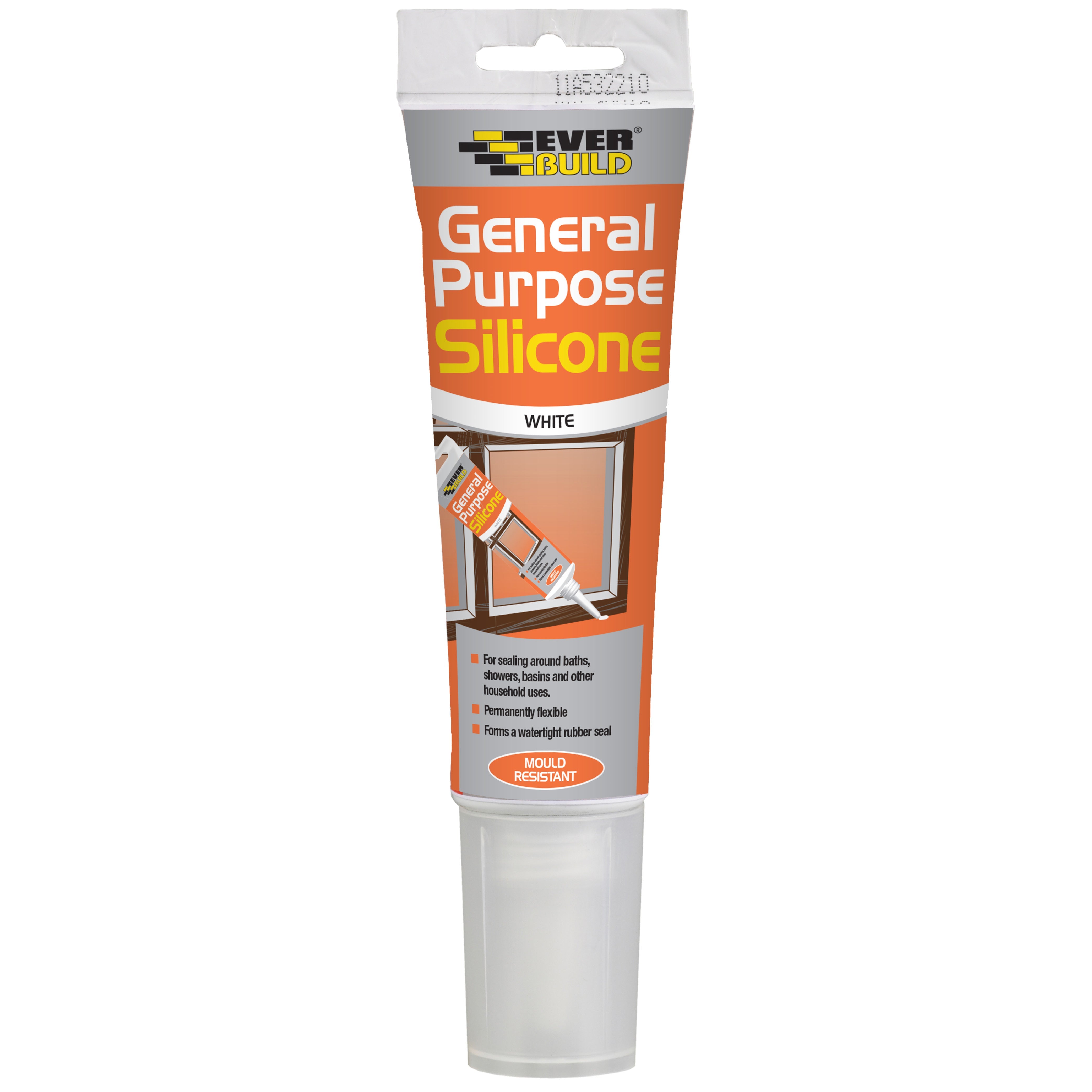 General Purpose Silicone 80ml squeezy tube white