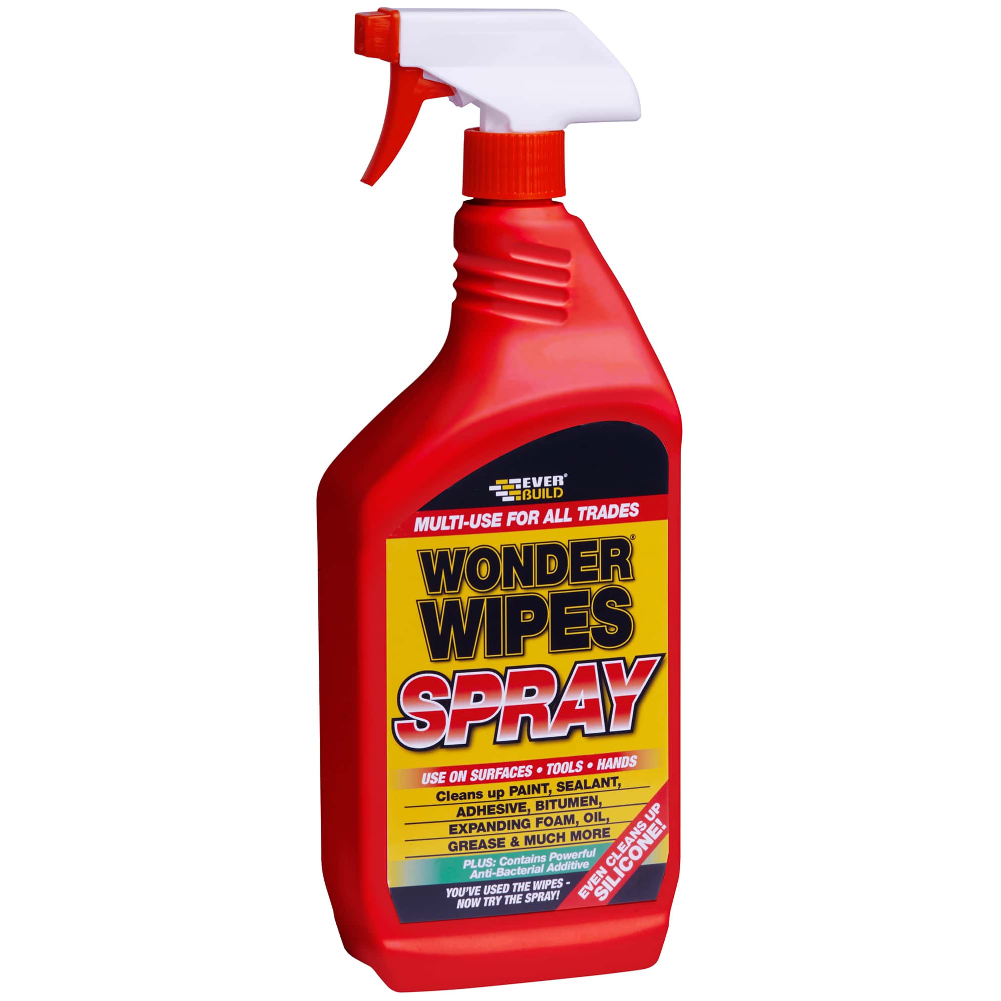 everbuild multi use wonder wipes spray bottle clean paint sealant adhesive bitumen oil grease